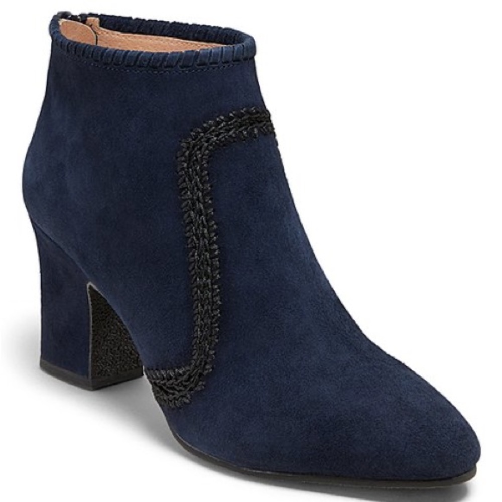 Jack Rogers Midnight & Black Gemma Suede Boots 6M NIB Never Worn